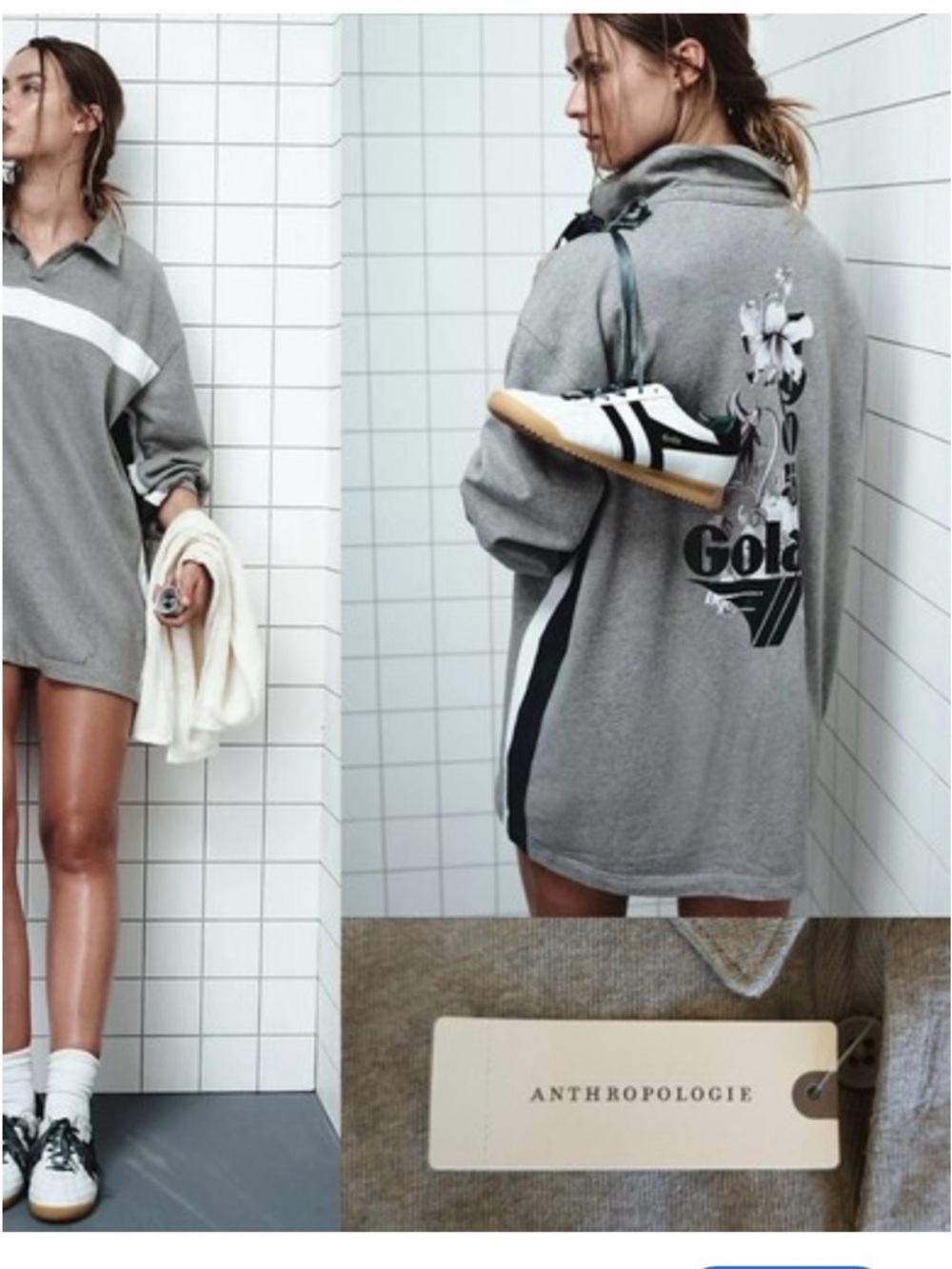 Gola x Anthropologie sz. medium team jersey dress